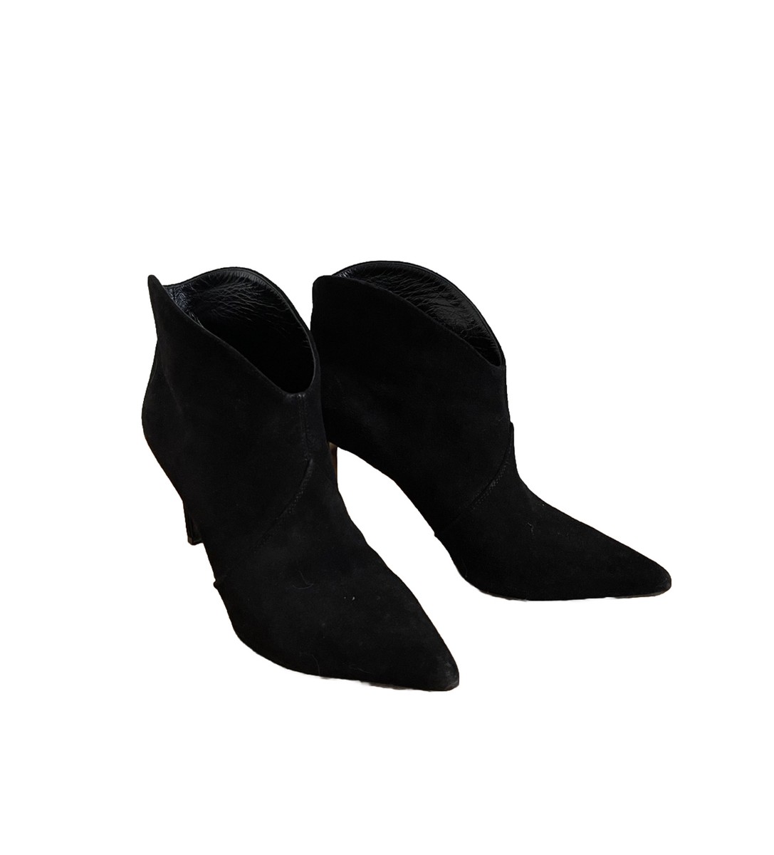 Saint Laurent Paris Black Suede Ankle Boots Yves Saint Laurent Paris  main image 2