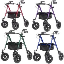 10 Deluxe ELENKER Rollator Walker Medical Aid Heavy Duty Upright Stand Up