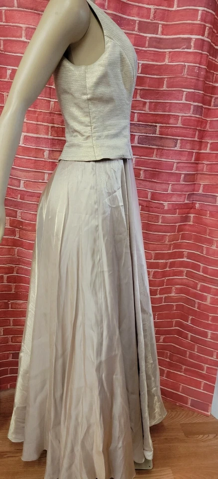 JS COLLECTIONS LIGHT GOLD FORMAL DRESS GOWN WOMEN'S Size US 14 #C1 - Image 4 of 4