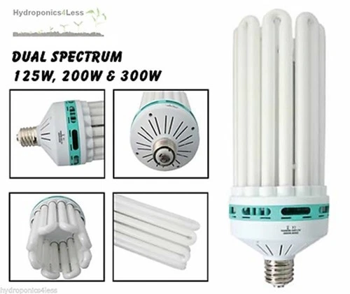125w 200w 300w CFL Dual Light Bulb Red and Blue Hydroponic Grow