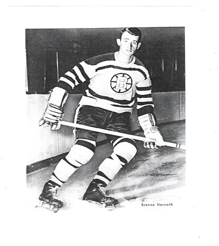 TOUGH  1958/59 BRONCO HORVATH BRUINS TEAM ISSUED PHOTO NRMT++ !!!!!
