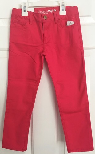 Gap Kids 1969 CROPPED JEANS Girls Size 7 Pink Denim Super Skinny Skimmer NEW - Picture 3 of 7