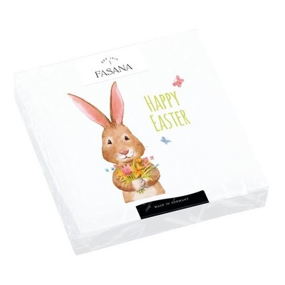 20 Servietten Happy Easter Hase Tiere Ostern Blumen Garten Frühling Deko 33x33cm