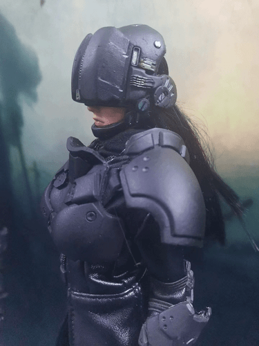 1/6 Male/Female Soldier Rubber Mask Model for 12'' Action Figure - Picture 2 of 6