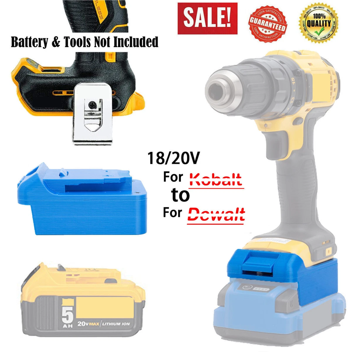 Kobalt 24v to online dewalt 20v adapter