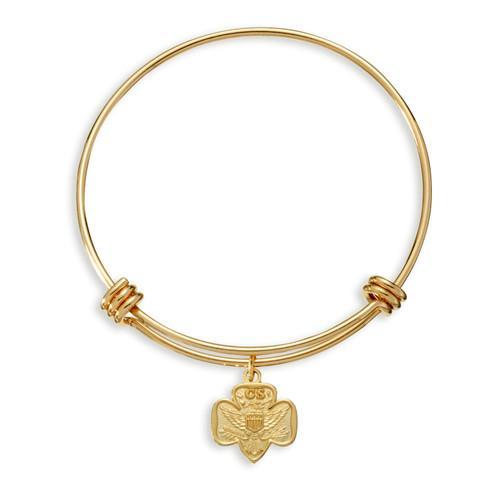 Girl Scout Bangle Adjustable Bracelet With Trefoil Charm eBay