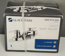Glacier Bay 2 Handle Chrome Bath Faucet HD67090W 4" Counterset