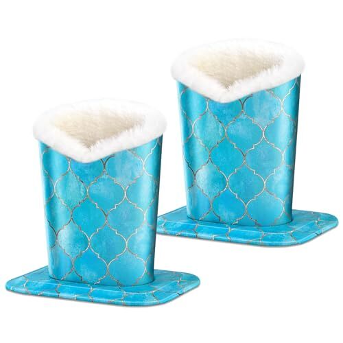 Pack of 2 Plush-Lined Eyeglass Holder Stands with Protective Case