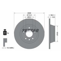 Textar 2X Bremsscheibe Hinten Ø286 Mm Voll Beschichtet FüR Audi TT 8J3 2.0 Tfsi
