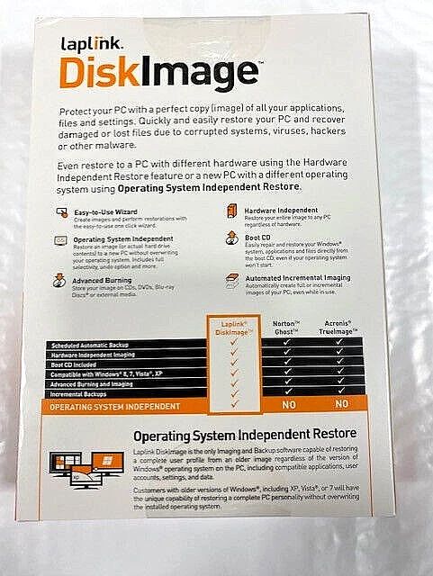 LAPLINK DiskImage Backup and Recovery Software PC NEW! - Image 2 of 2
