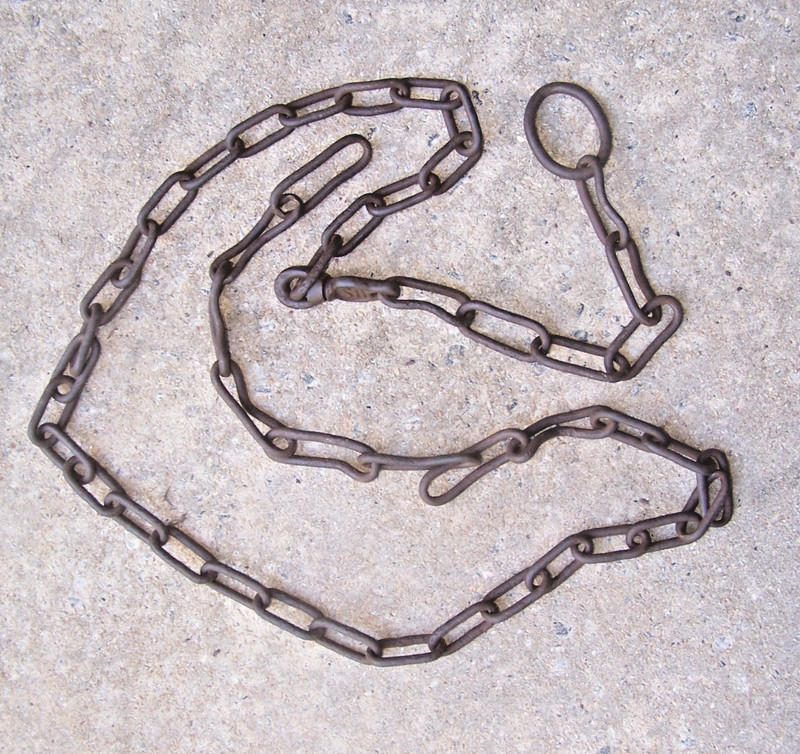 Antique U.S. Military Horse Trace Hardware  Wagon Chains, Marked U.S.on Swivel