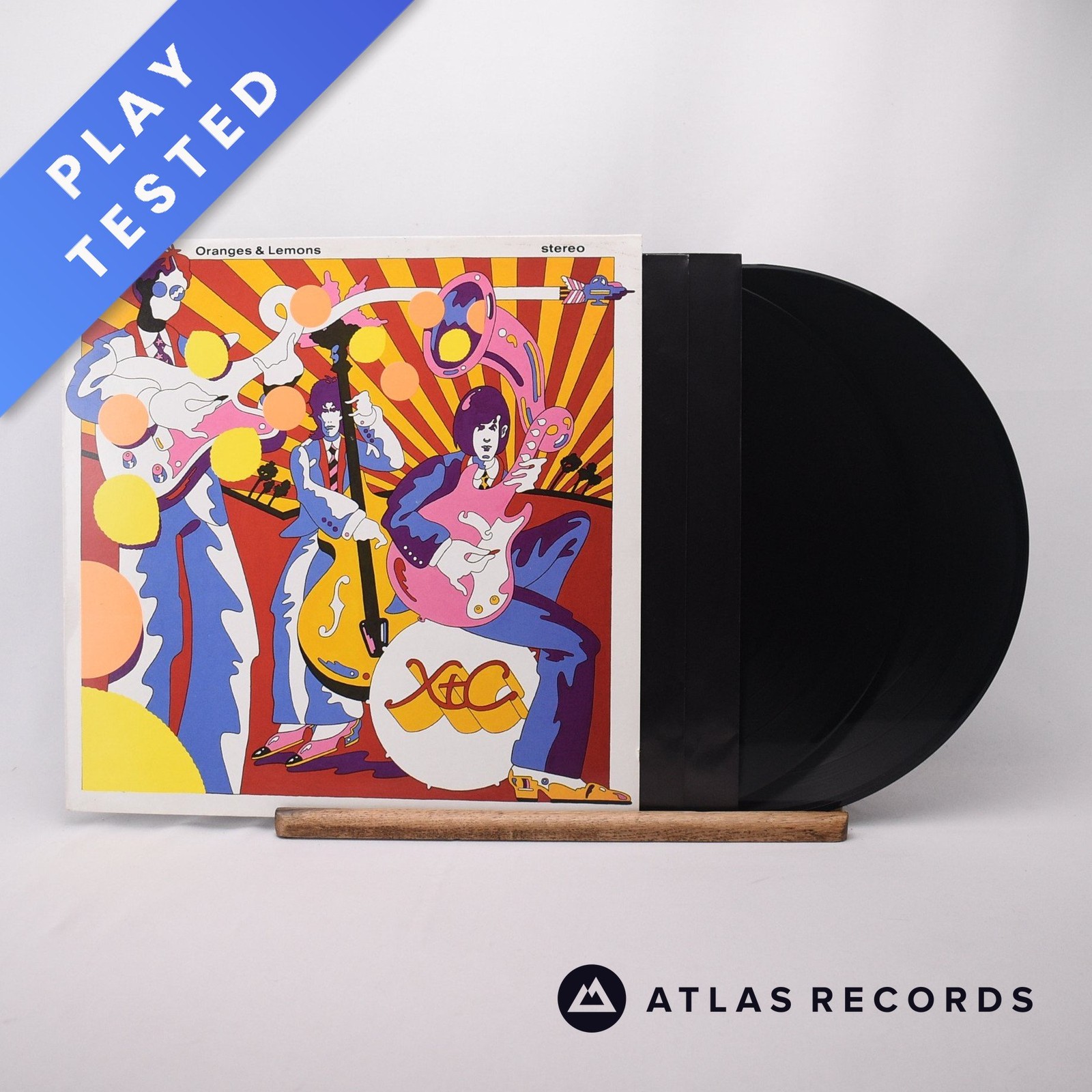XTC Oranges & Lemons A-1 B-1 C-1 D-1 2 x LP Album Vinyl Record V 2581 - EX/EX