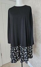 size 4XL - SHEIN CURVE - black with floral print dress - worn