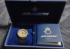 Aragon Divemaster 42mm Meteorite Bezel and Dial Swiss RONDA 150 Automatic Watch 