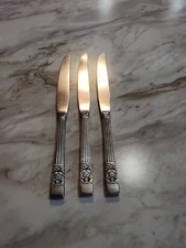 Oneida Community CORONATION Silverplate 3 Dinner Knives 1936 Silverware Flatware