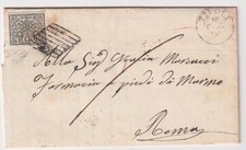 PONTIFICIO 1866 - 2 baj su lettera da Tivoli per Roma, annullo Palombara  / P585