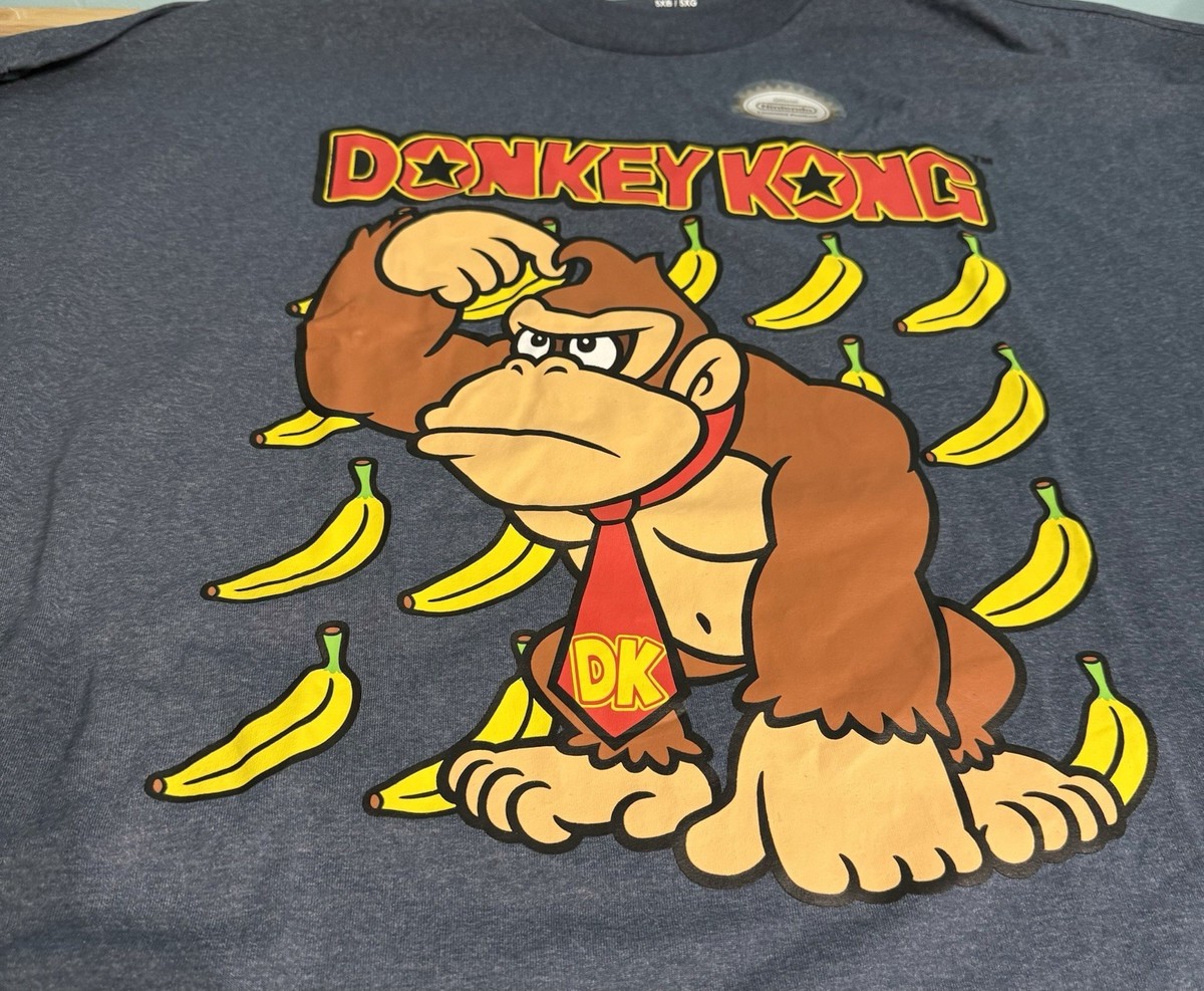 DONKEY KONG LICENSED NINTENDO 4 XL T-SHIRT NW/TGS Heathered Grey