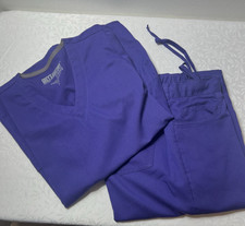 Grey's Anatomy Purple Scrub Set Womens XS Top Pants by Barco