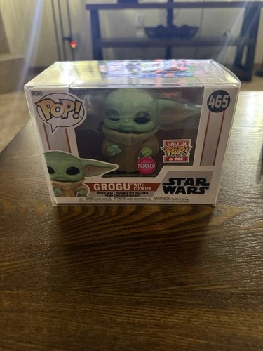 Funko Pop! Cookies Flocked Disney Star Wars Grogu Action Vinyl Figures #465