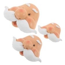  3 Pcs Santa's Face Gnome Accessories Gift Wrapping Embellishments