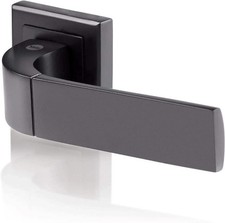 Yale Black Door Handle Bologne Euro Cylinder Escutcheon 35-ZR-8X8-A003-CE-56