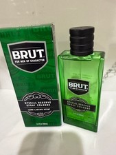 BRUT FOR MEN SPECIAL RESERVE 3.4 oz / 100 ML Cologne Spray Glass Bottle ,In Box