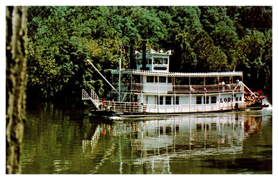 Vintage Postcard Zanesville Ohio The Lorena Sternwheeler Chrome 1970s