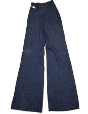 Vtg 60s 70s Maverick Bell Bottom Jeans Flare Hippie Denim NWTs 7/8 Waist 25