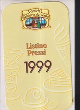 ANTICA GELATERIA DEL CORSO -LISTINO PREZZI 1999-