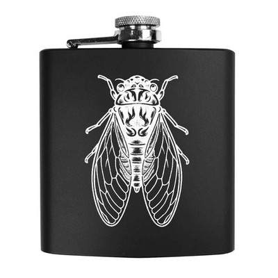 6 Unzen (170 ml) ''Cicada Top View'' Taschen-Hüftkolben (HP00041646)