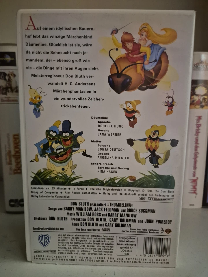 Däumeline - VHS Video Kassette Warner  - Bild 2 von 3