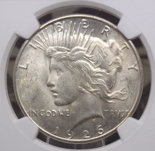 1926 "S" Peace SILVER Dollar $1 NGC MS63+ *PLUS* #001 BU Uncirculated ECC&C, Inc