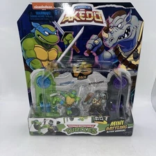 Legends Of Akedo Teenage Mutant Ninja Turtles Mini Leonardo vs Rocksteady