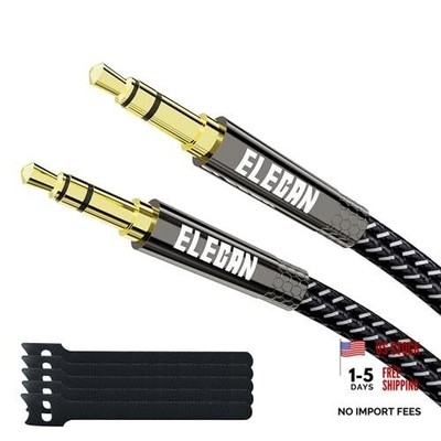 3.5mm AUX Cable 0.6 Ft/2 Pack (Hi-Fi Sound-Zinc 0.6FT-2PK Straight to Straight