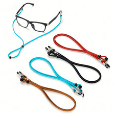 Adjustable Sunglasses Strap Leather Eyeglass Chain Holder Anti Slip Retainer