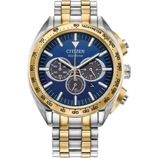 Citizen Men's Watch Carson Eco-Drive Chrono Two Tone Steel Bracelet CA4544-53L
