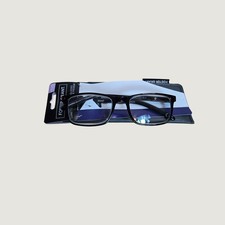 Foster Grant Cole BLK Reading Glasses Black Rectangular Frame 3.25 Strength NWT