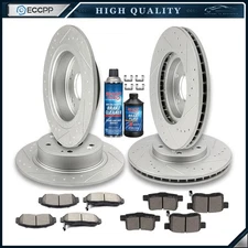 Ceramic Brake Pads And Rotors Front Rear For Honda Accord Acura TSX