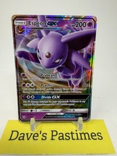 Pokémon Espeon GX TCG Sole e Luna Set Base Holo Carta Ultra Rara 61/149 P4