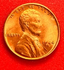 1944-S Lincoln Wheat Cent Penny GEM RED BU From an Original Bank Roll