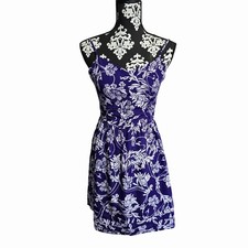 Gap Size 2 Floral Sundress Purple White Adjustable Straps Lightweight