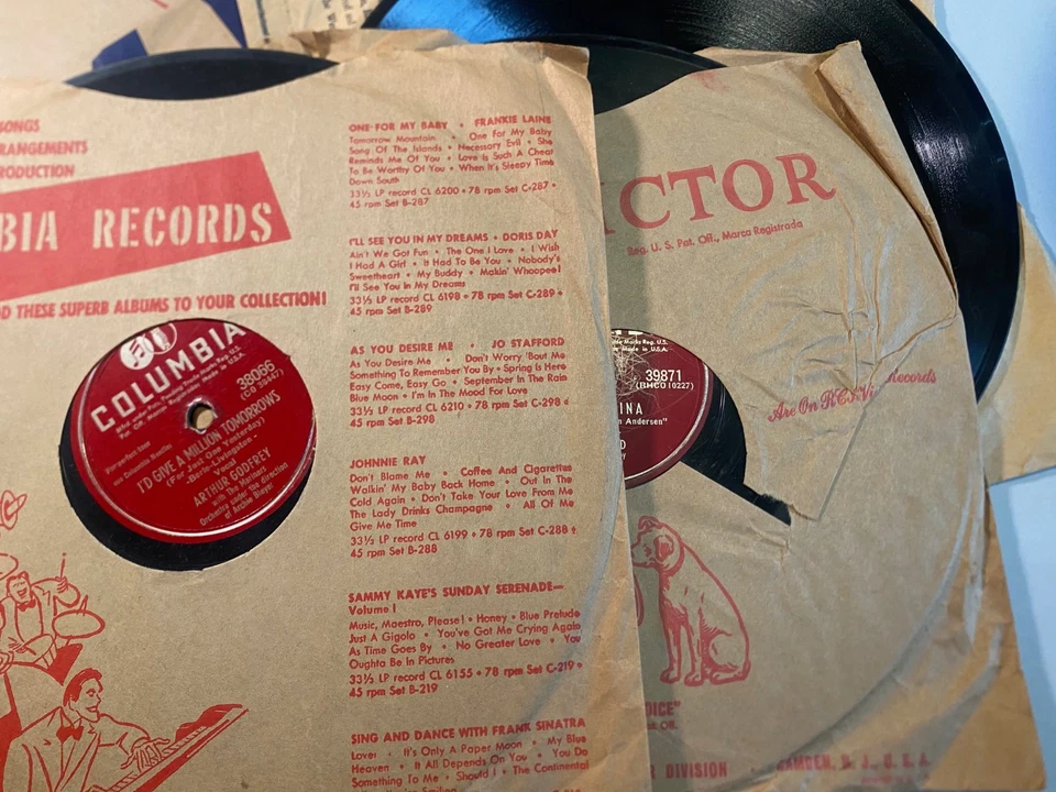 Lot 78 rpm 10" Jazz Pop and other Records - Many with sleeves - untested - Image 3 of 4