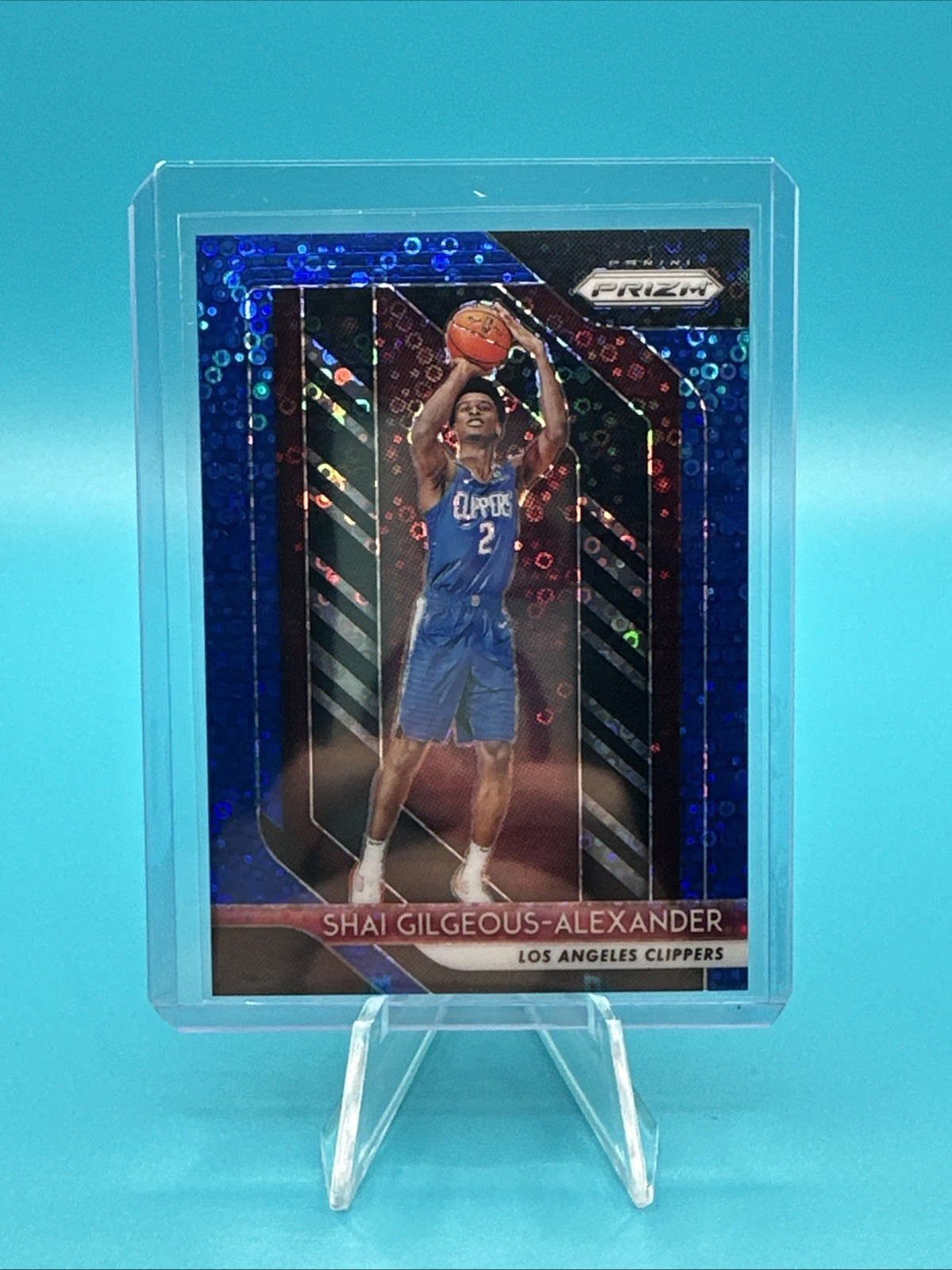 2018 Prizm #184 Shai Gilgeous-Alexander Fast Break Blue Prizm /175 SP Rookie RC