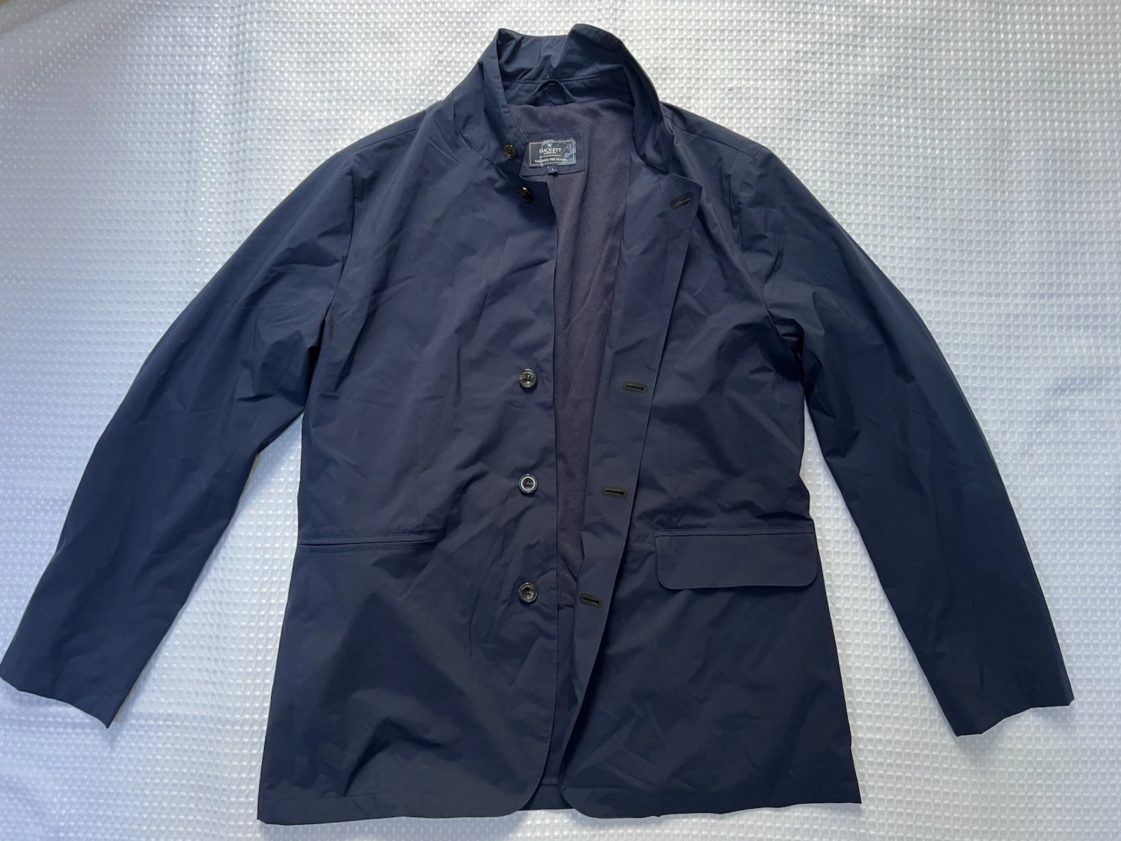 Hackett London Mens Lightweight Technical Travel Blazer Jacket Size Large Shown
