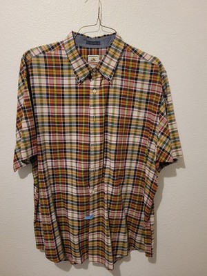 Pendleton Seaside Surf SS Shirt Men Size 2XL XXL Casual Button Down Camp Plaid