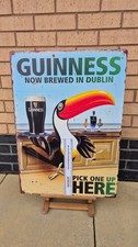 Guinness Brewed in Dublin Reproduction Metal Large Sign 50.5  x 70 cm