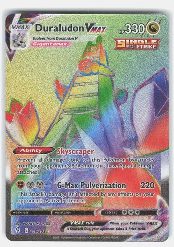 Duraludon VMAX (Secret) Holo Secret Rare SWSH07: Evolving Skies 219/203 NM
