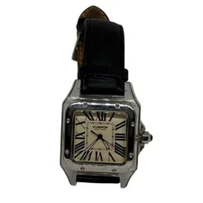 K&BROS Ice Time Quartz Watch – Tan Dial, Roman Numerals, Leather Band Italian