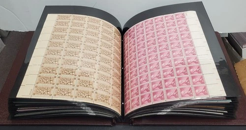 US Stamp VF NH Sheet Collection in Album, Mostly 3c, #985-1109 - FV $146+