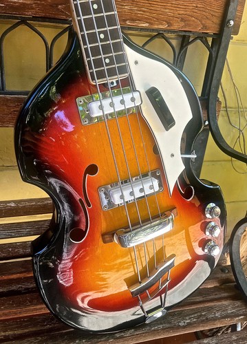 Vntg 1960's VOX Astro IV Bass + Case Strap Case Candy USA SELLER Free Ship!! WOW - Picture 15 of 22